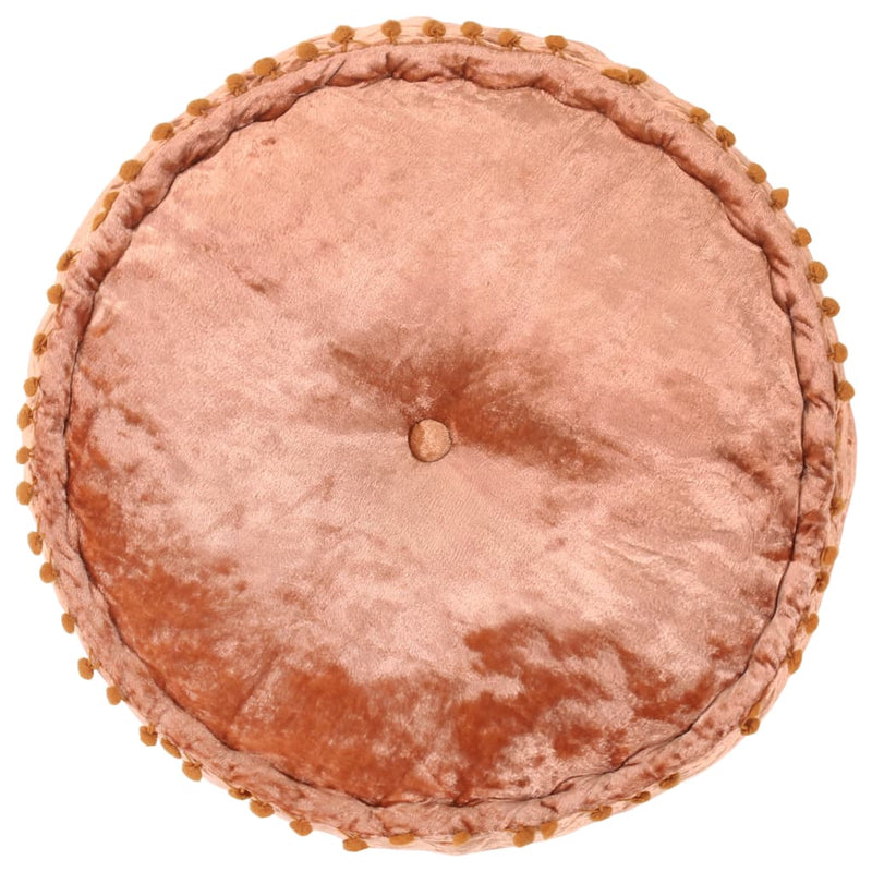 vidaXL Round Pouffe Velvet 40x20 cm Rust