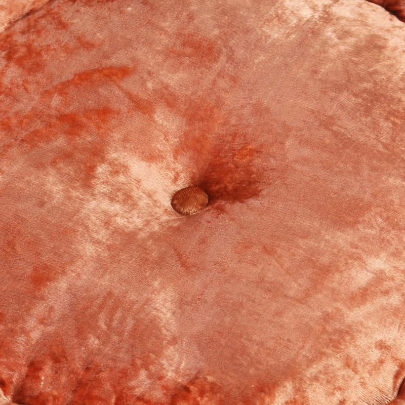 vidaXL Round Pouffe Velvet 40x20 cm Rust