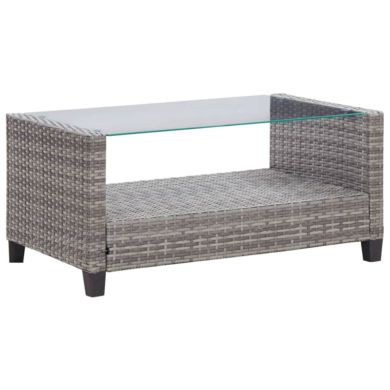 vidaXL 6 Piece Garden Sofa Set with Cushions Poly Rattan Dark Grey