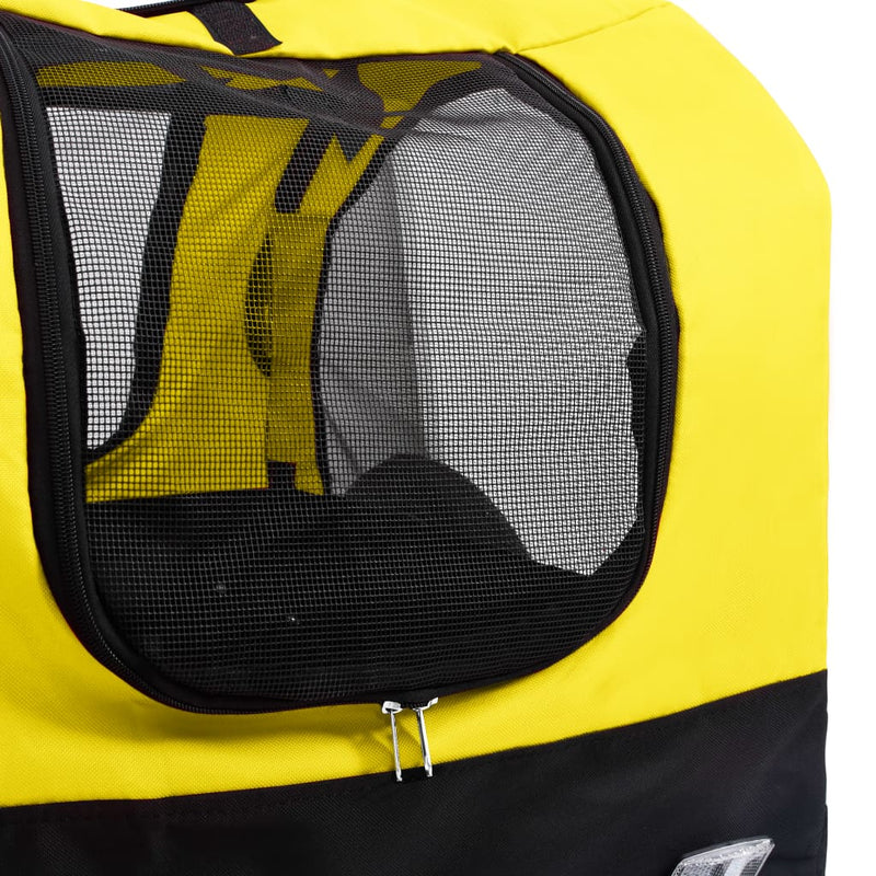 vidaXL 2-in-1 Pet Bike Trailer and Jogging Stroller Yellow and Black