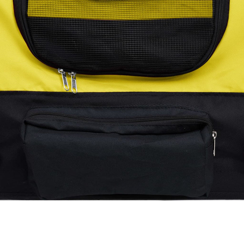 vidaXL 2-in-1 Pet Bike Trailer and Jogging Stroller Yellow and Black