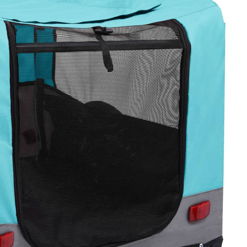 vidaXL 2-in-1 Pet Bike Trailer and Jogging Stroller Blue and Grey