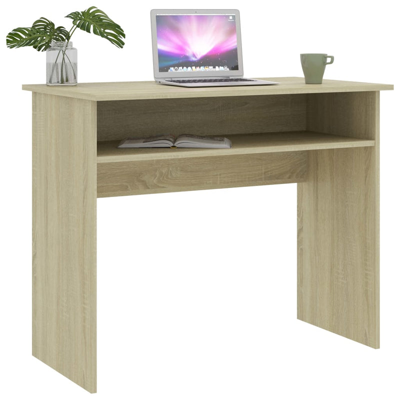 vidaXL Desk Sonoma Oak 90x50x74 cm Engineered Wood