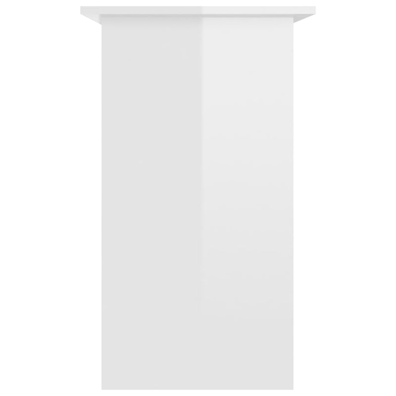 vidaXL Desk High Gloss White 80x45x74 cm Engineered Wood