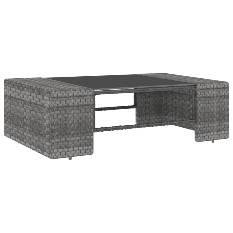 vidaXL 2 Piece Garden Lounge Set Poly Rattan Grey