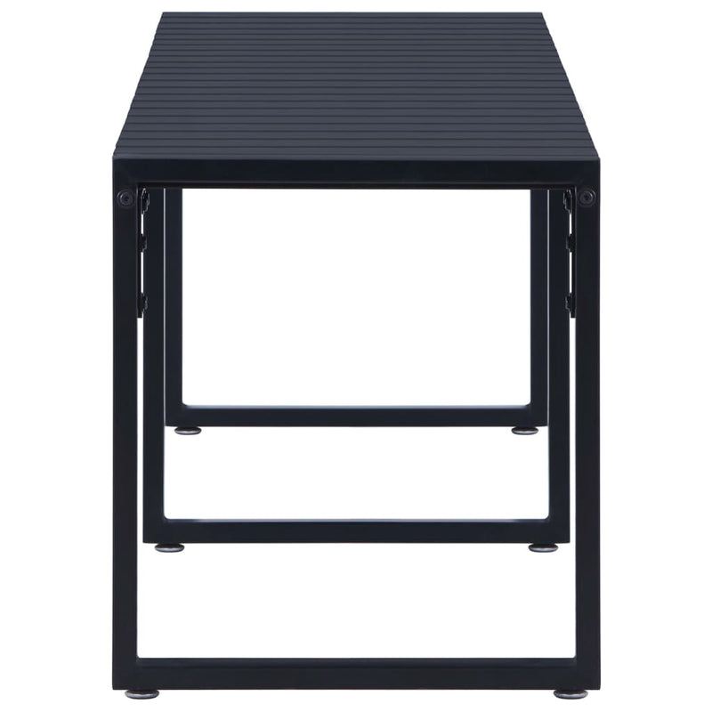 vidaXL Garden Bench 180 cm PS Board Black