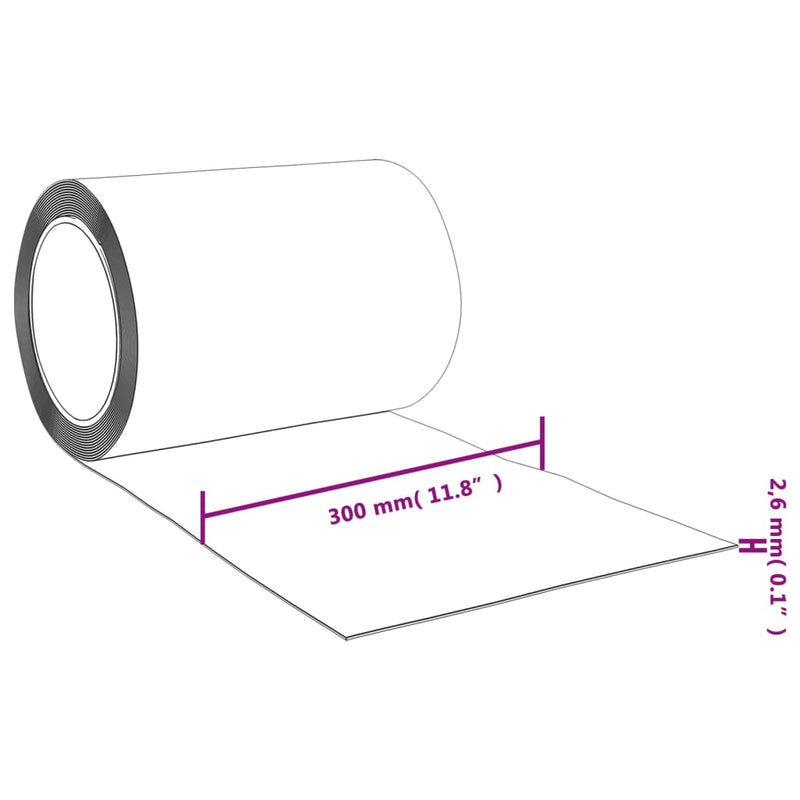 vidaXL Strip Curtain Roll PVC 2.6 mm x 300mm 25 m