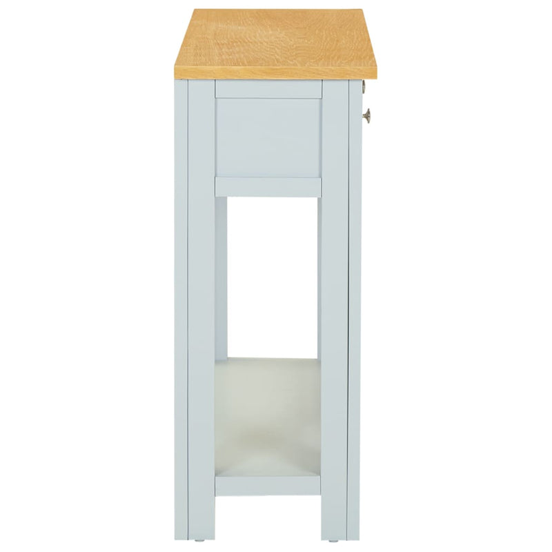 vidaXL Console Table 83x30x73 cm Solid Oak Wood