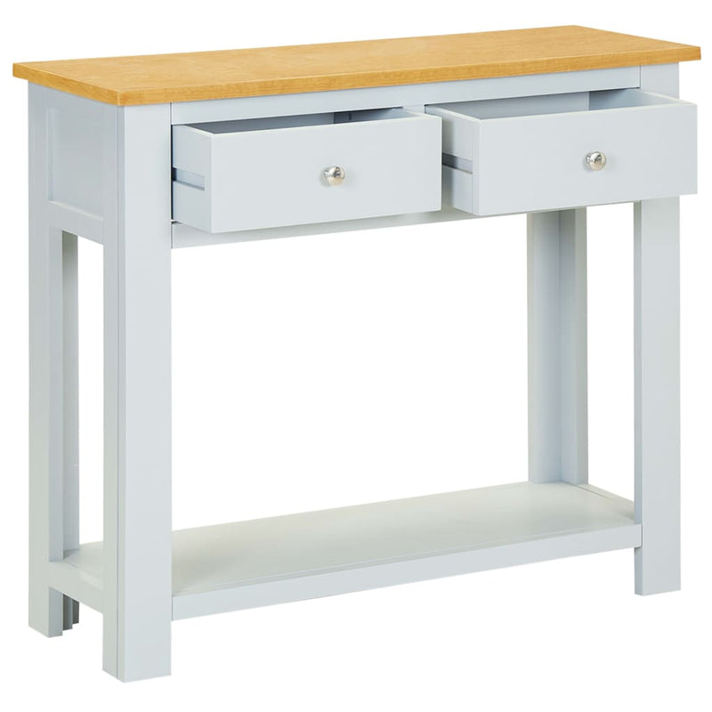 vidaXL Console Table 83x30x73 cm Solid Oak Wood