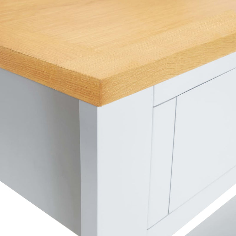 vidaXL Console Table 83x30x73 cm Solid Oak Wood