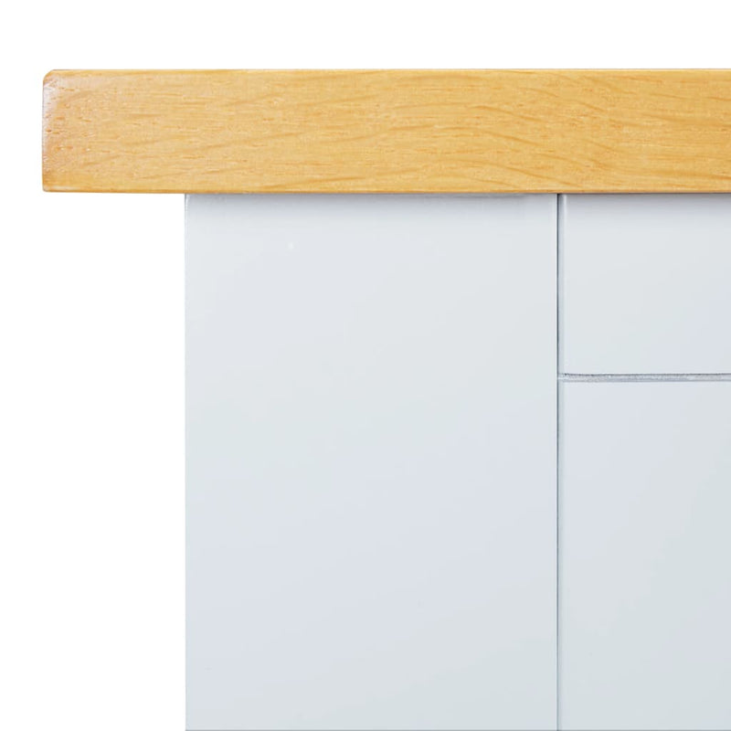 vidaXL Console Table 83x30x73 cm Solid Oak Wood