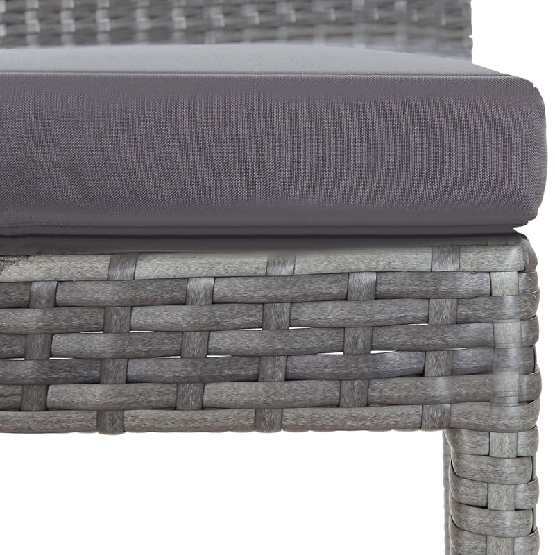 vidaXL 5 Piece Outdoor Bar Set Poly Rattan and Acacia Wood Grey