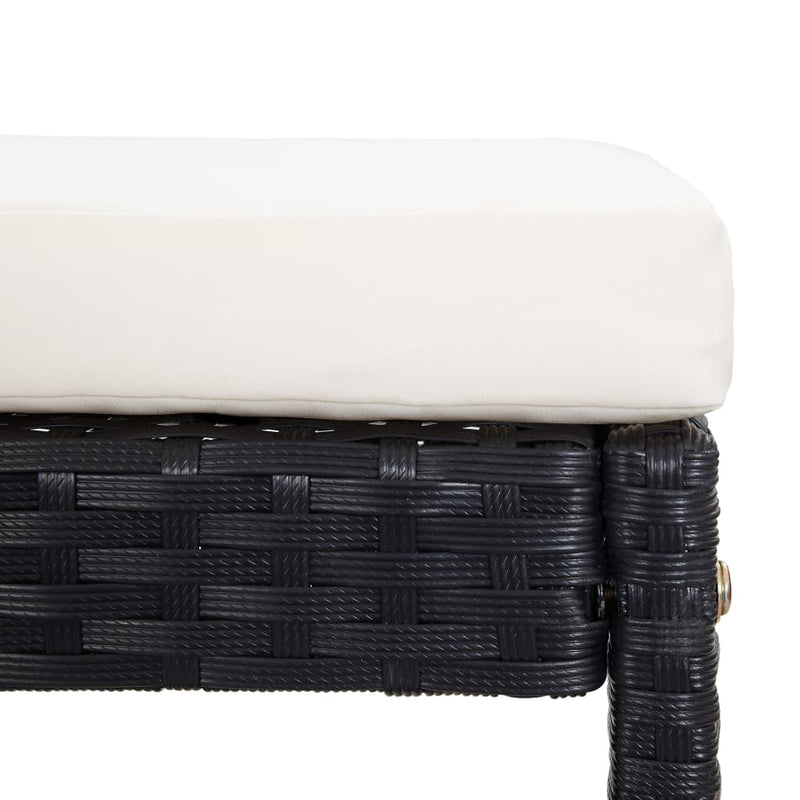 vidaXL 5 Piece Outdoor Bar Set Poly Rattan and Glass Black