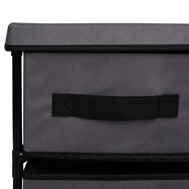 vidaXL Storage Cabinet with 6 Drawers 55x29x55 cm Grey Steel