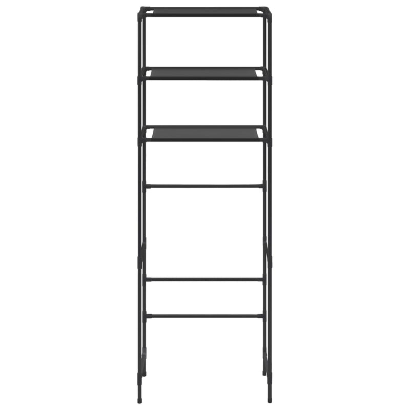 vidaXL 3-Tier Storage Rack over Toilet Black 53x28x169 cm