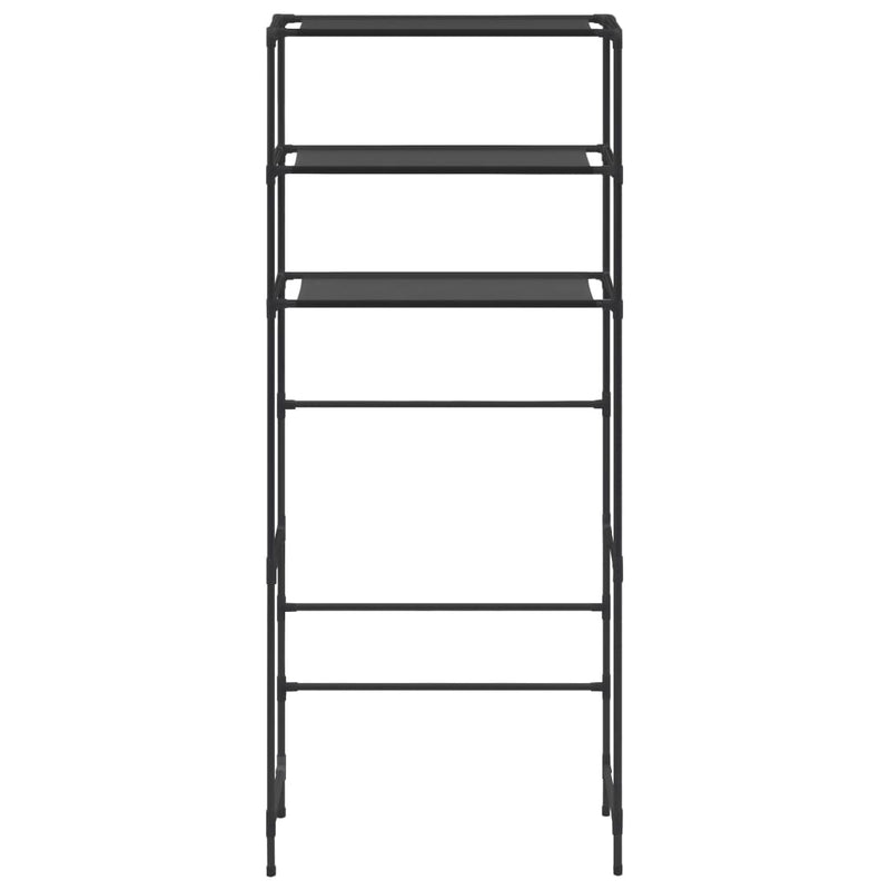 vidaXL 3-Tier Storage Rack over Laundry Machine Black 69x28x169 cm