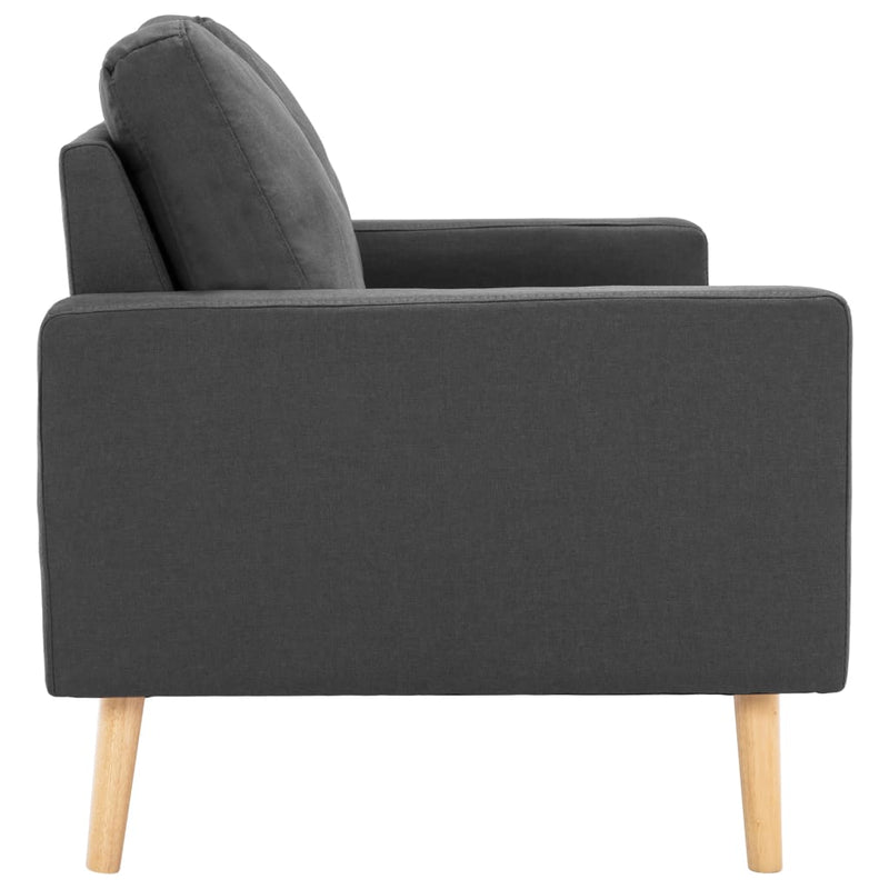 vidaXL 2-Seater Sofa Dark Grey Fabric