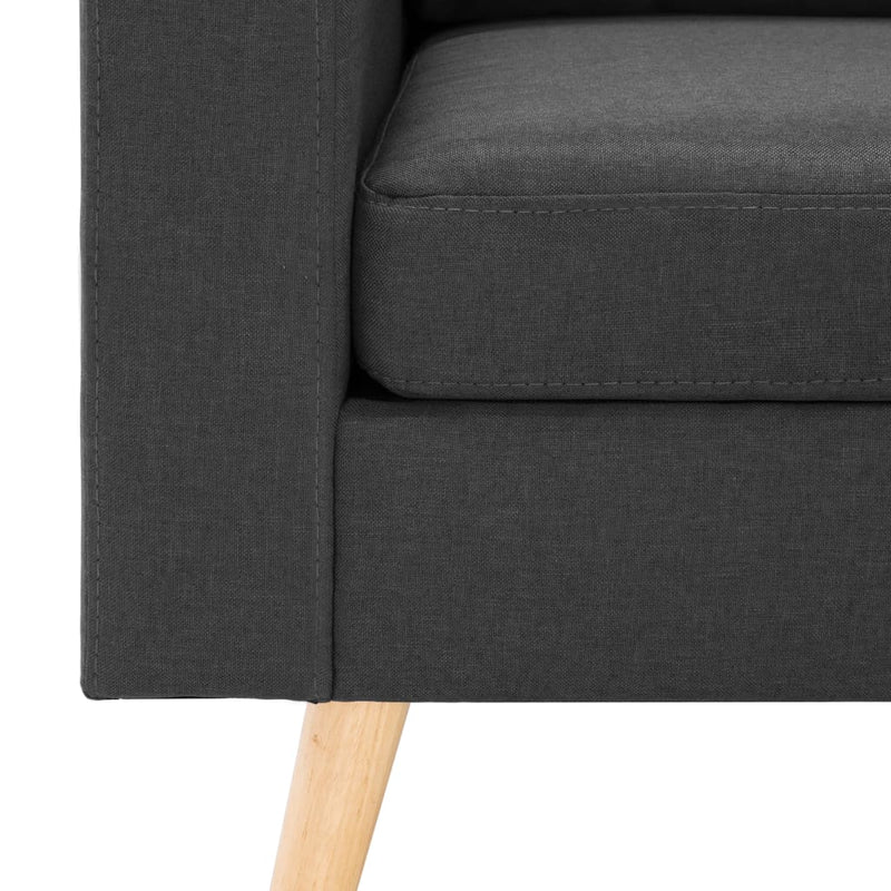 vidaXL 2-Seater Sofa Dark Grey Fabric