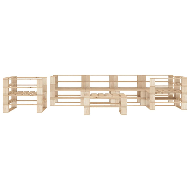 vidaXL 7 Piece Garden Lounge Set Pallets Wood