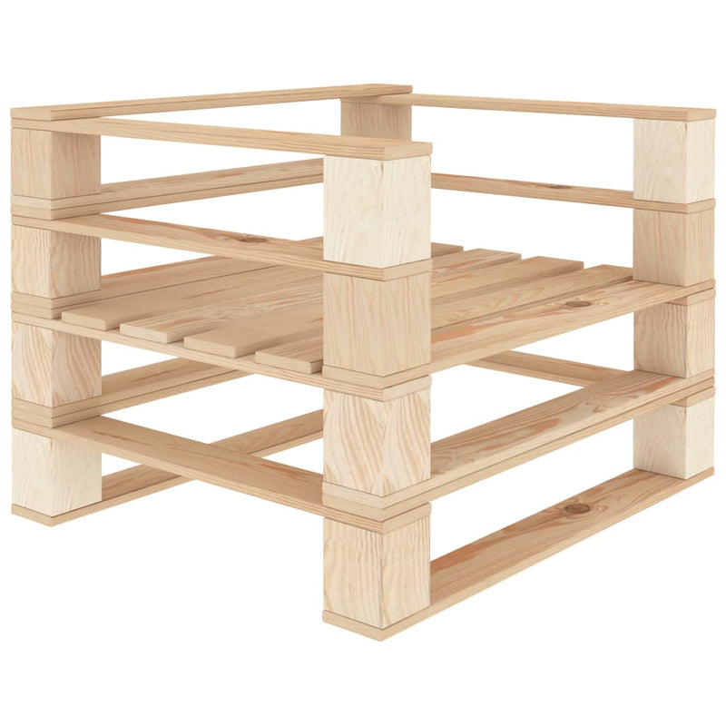 vidaXL 7 Piece Garden Lounge Set Pallets Wood