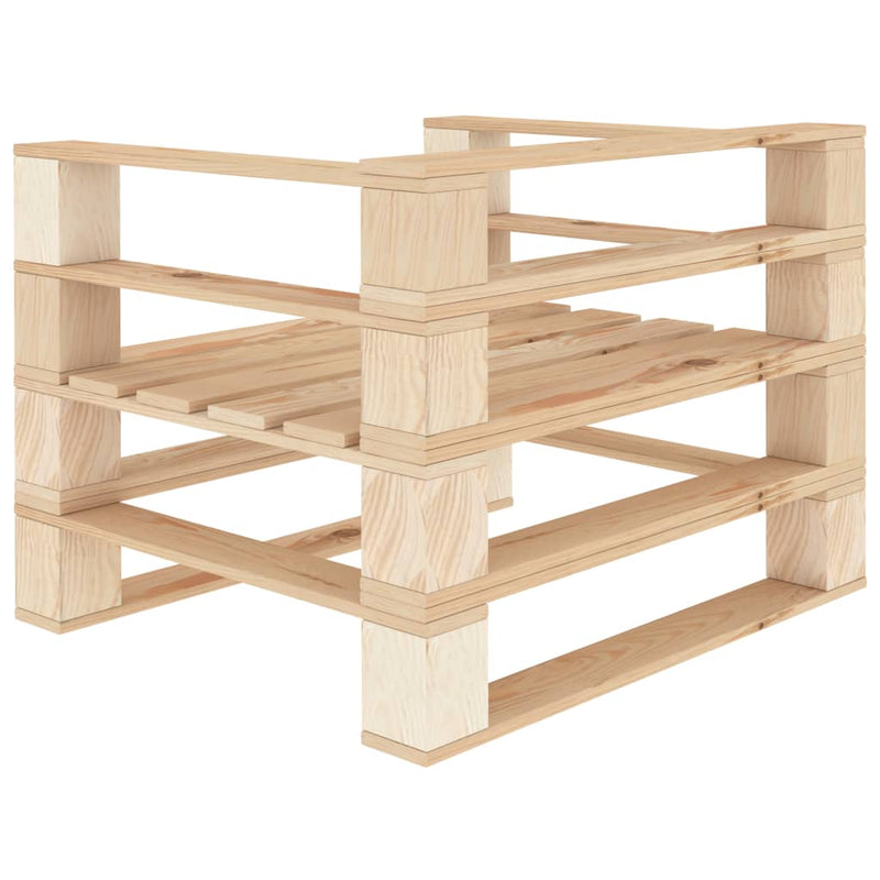 vidaXL 7 Piece Garden Lounge Set Pallets Wood