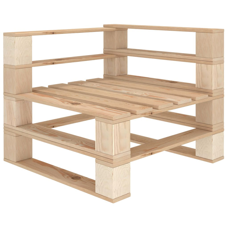 vidaXL 7 Piece Garden Lounge Set Pallets Wood