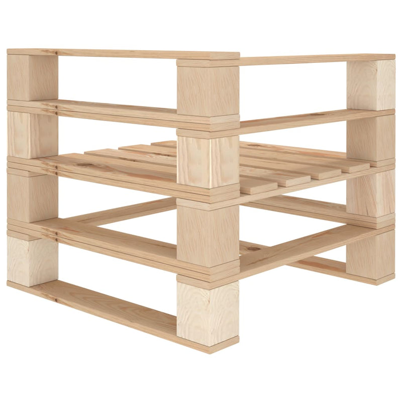 vidaXL 7 Piece Garden Lounge Set Pallets Wood