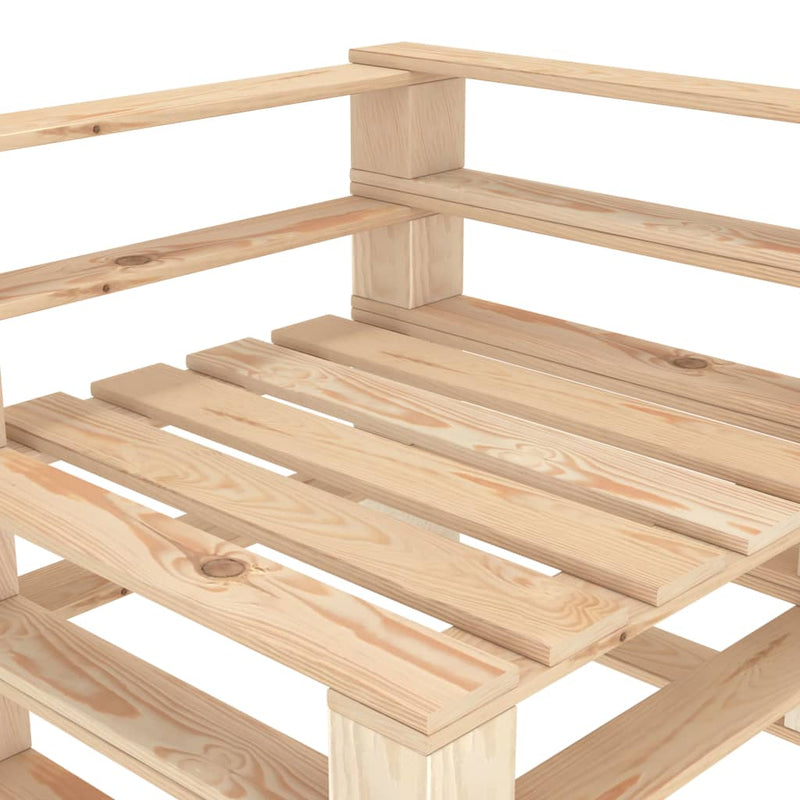 vidaXL 7 Piece Garden Lounge Set Pallets Wood
