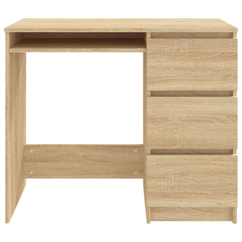 vidaXL Desk Sonoma Oak 90x45x76 cm Engineered Wood
