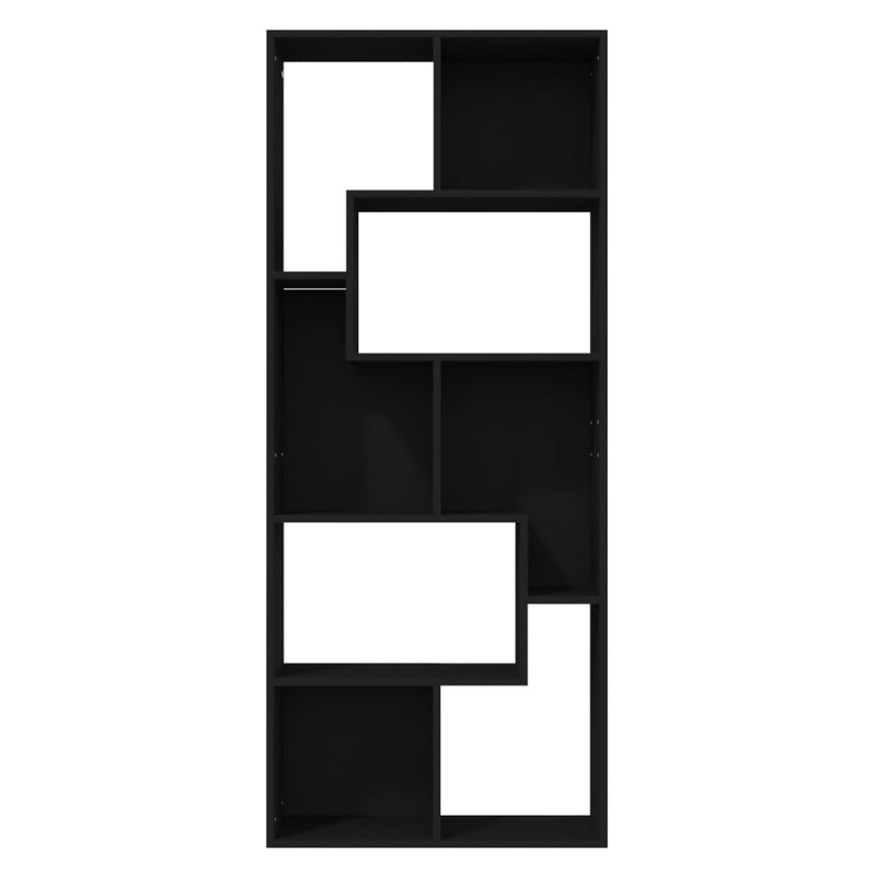 vidaXL Book Cabinet Black 67x24x161 cm Engineered Wood