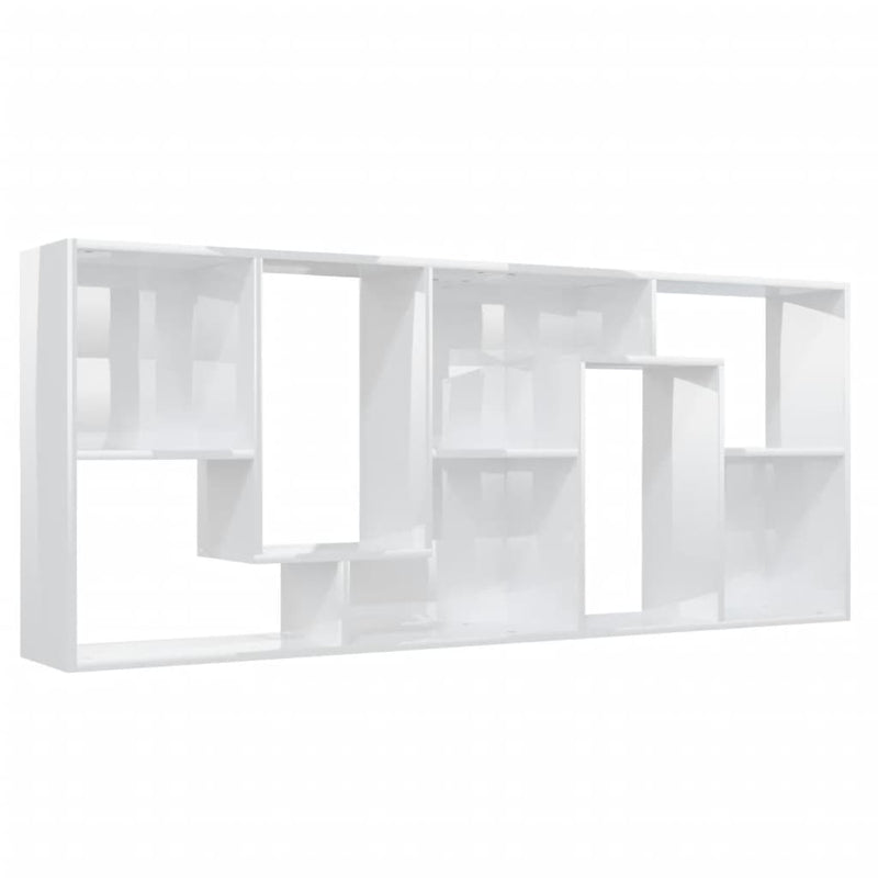 vidaXL Book Cabinet High Gloss White 67x24x161 cm Engineered Wood