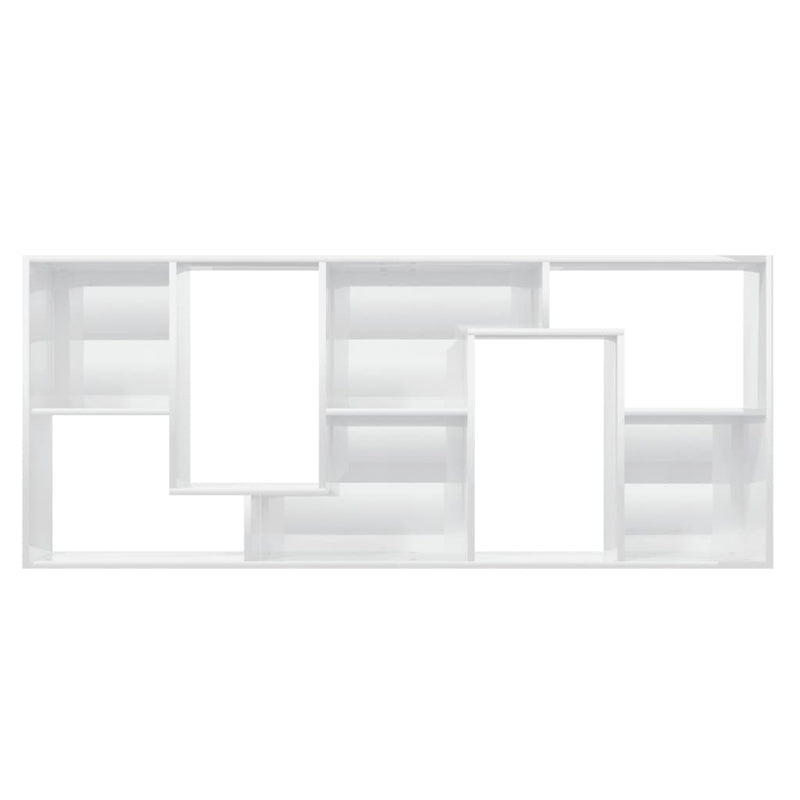vidaXL Book Cabinet High Gloss White 67x24x161 cm Engineered Wood
