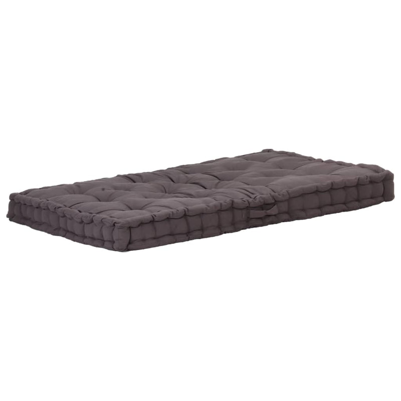 vidaXL Pallet Floor Cushions 2 pcs Cotton Anthracite