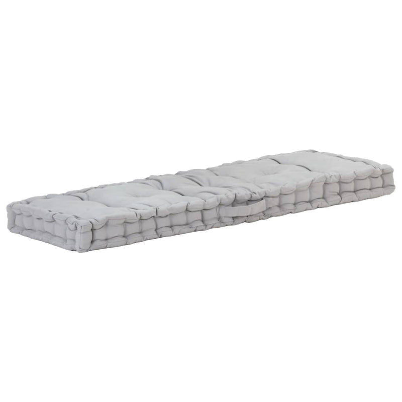 vidaXL Pallet Floor Cushions 2 pcs Cotton Grey