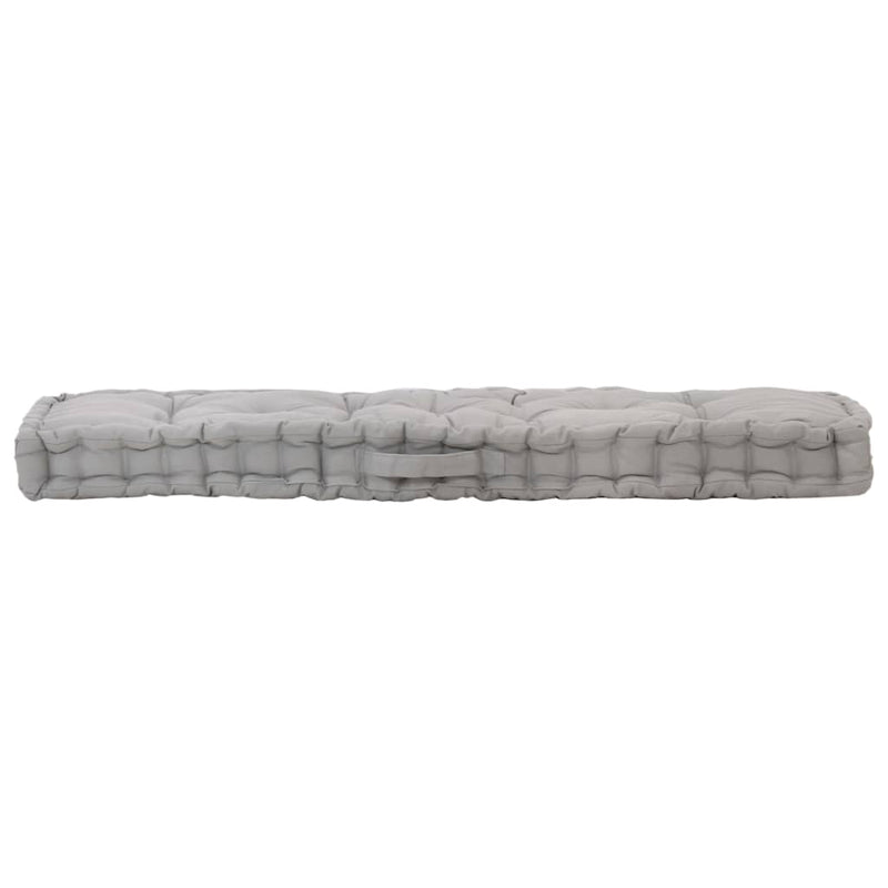 vidaXL Pallet Floor Cushions 2 pcs Cotton Grey