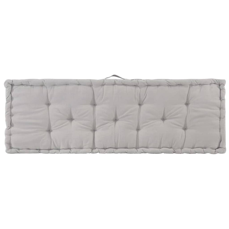 vidaXL Pallet Floor Cushions 2 pcs Cotton Grey