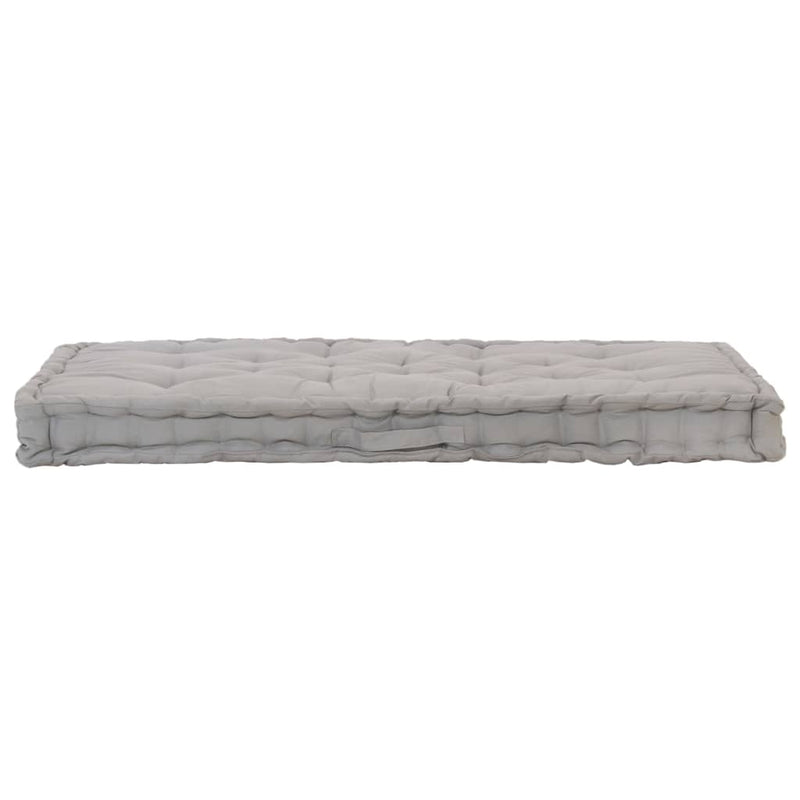 vidaXL Pallet Floor Cushions 2 pcs Cotton Grey