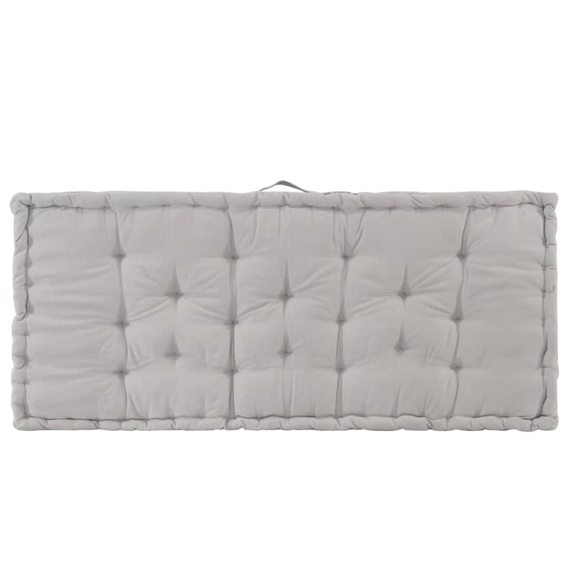 vidaXL Pallet Floor Cushions 2 pcs Cotton Grey