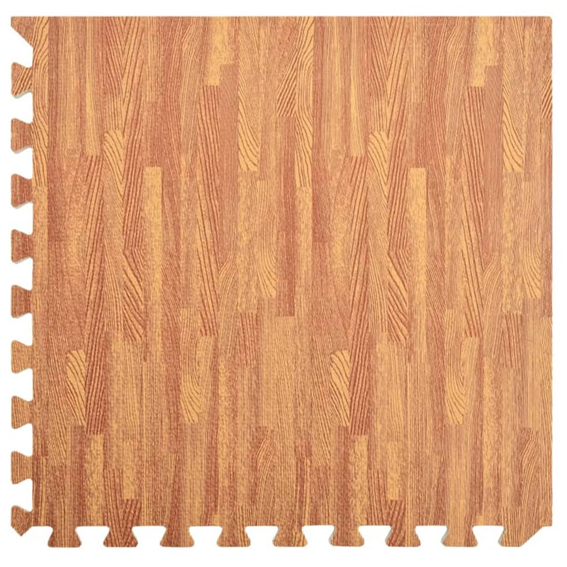 vidaXL Floor Mats 12 pcs Wood Grain 4.32 m² EVA Foam