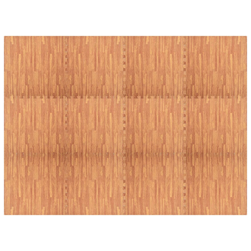 vidaXL Floor Mats 12 pcs Wood Grain 4.32 m² EVA Foam