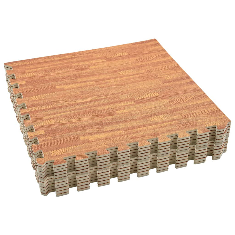 vidaXL Floor Mats 12 pcs Wood Grain 4.32 m² EVA Foam