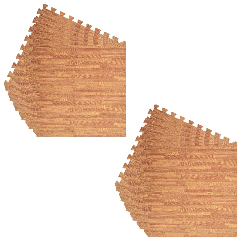 vidaXL Floor Mats 12 pcs Wood Grain 4.32 m² EVA Foam