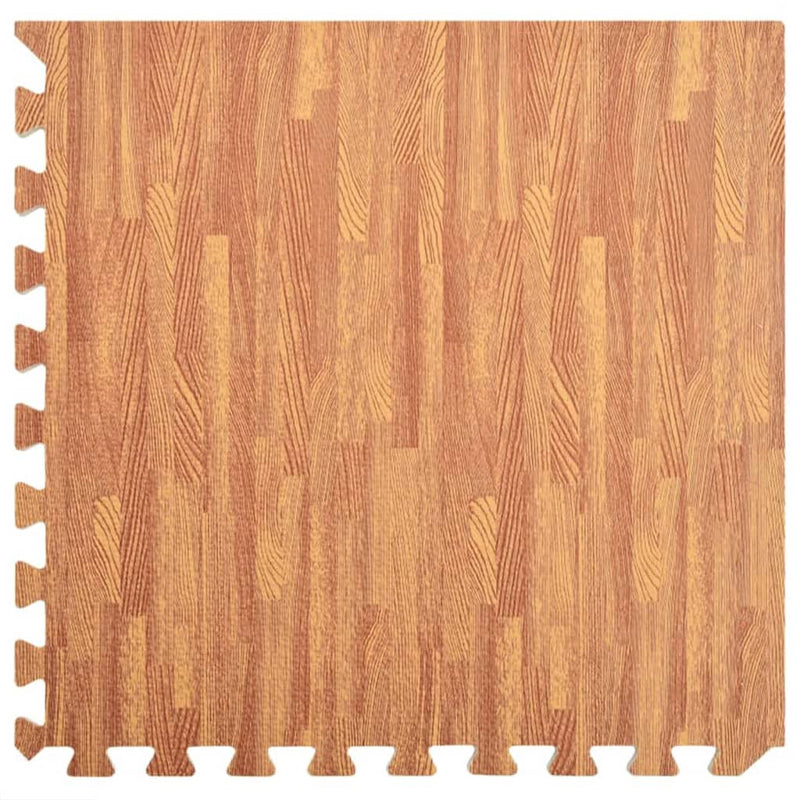 vidaXL Floor Mats 24 pcs Wood Grain 8.64 m² EVA Foam
