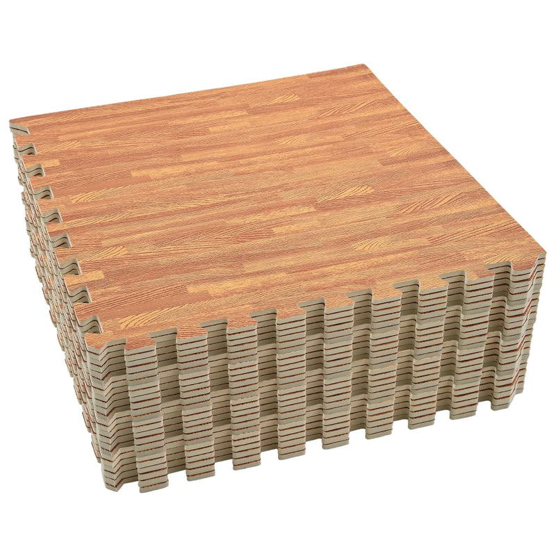vidaXL Floor Mats 24 pcs Wood Grain 8.64 m² EVA Foam