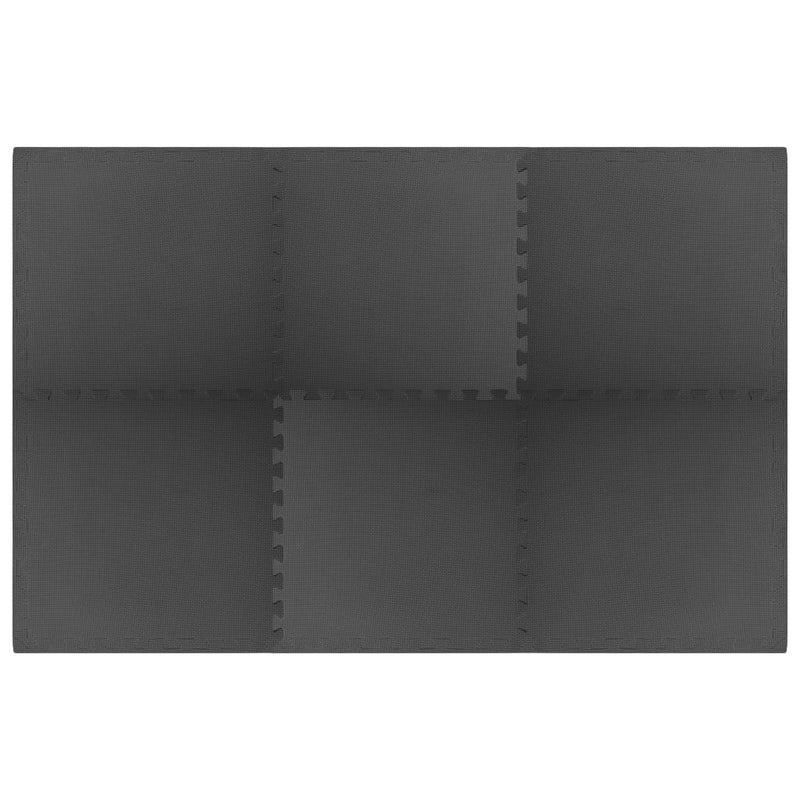 vidaXL Floor Mats 6 pcs 2.16 m² EVA Foam Black