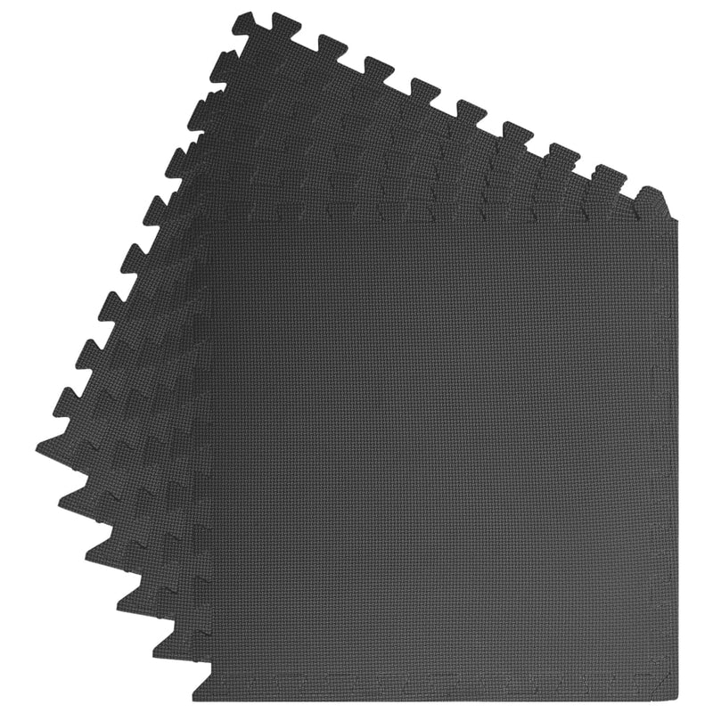 vidaXL Floor Mats 6 pcs 2.16 m² EVA Foam Black