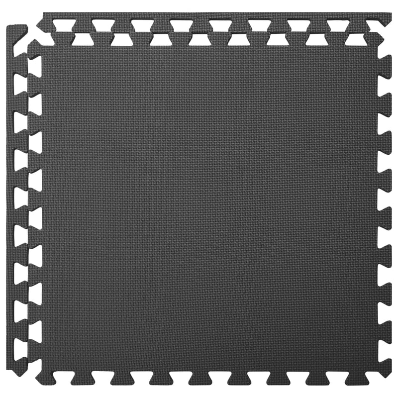 vidaXL Floor Mats 6 pcs 2.16 m² EVA Foam Black