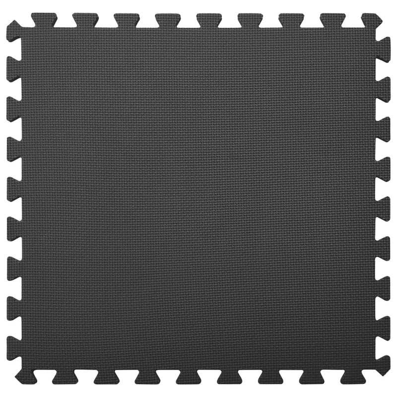 vidaXL Floor Mats 6 pcs 2.16 m² EVA Foam Black
