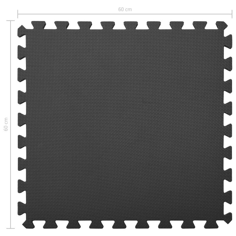 vidaXL Floor Mats 6 pcs 2.16 m² EVA Foam Black