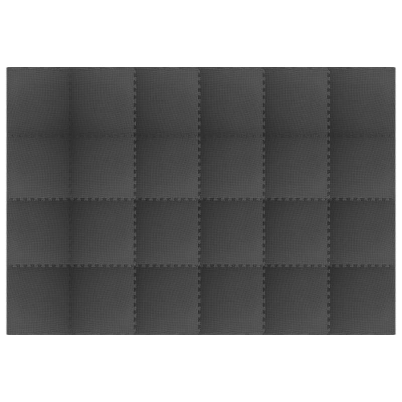 vidaXL Floor Mats 24 pcs 8.64 m² EVA Foam Black